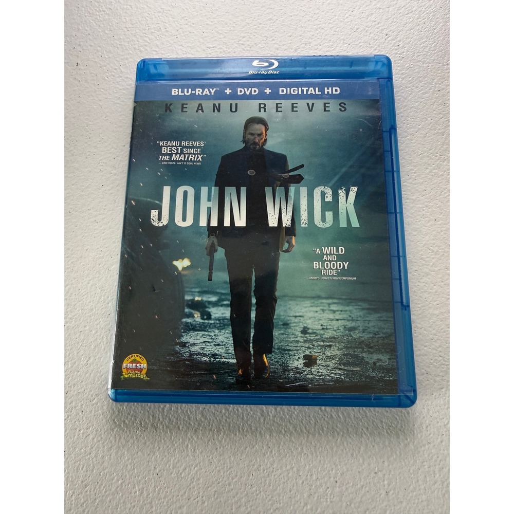 John Wick Blu-ray DVD Combo Keanu Reeves Action Movie Lionsgate 2014